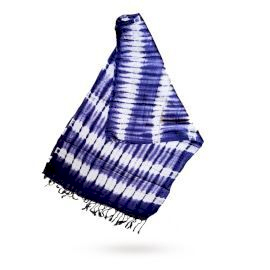 4x Boho Java Art Stola/Schal – Lavendelstreifen und Motiv – 62 x 200 cm
