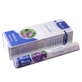 6x Aromatika Hex-Räucherstäbchen ohne Holzkohle – Lavendel