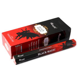 6x Aromatika Hexen-Räucherstäbchen ohne Holzkohle – Schwarze Magie