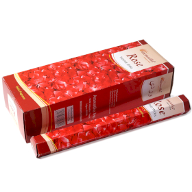 6x Aromatika Hexen-Räucherstäbchen ohne Holzkohle – Rose