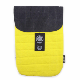 Gepolsterte Laptoptasche - Crazy Yellow - 14oz Stonewash
