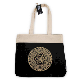 Übergroße Tragetasche (38 x 15 x 43 cm) Schokoladen-Stonewash 14 oz - Freedom Mandala