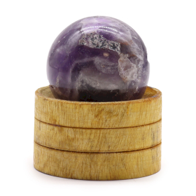 Edelstein-Kristallkugel 40 mm – Afrikanischer Amethyst mit Ständer