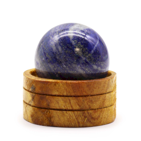 Edelsteinkristallkugel 50 mm – afghanischer Lapislazuli mit Ständer