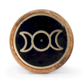 10x Gold & Schwarz auf Mangoholz – Dreifachmond