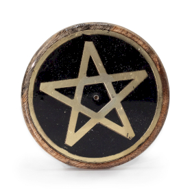 10x Gold & Schwarz auf Mangoholz - Pentagon