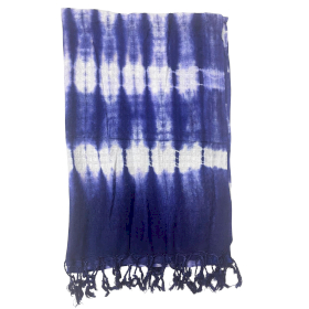 4x Boho Java Art Stola/Schal - Indigo Streifen - 62x200cm