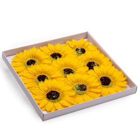 9x Seifenblume zum Basteln – Jumbo-Sonnenblumen – (14 cm)