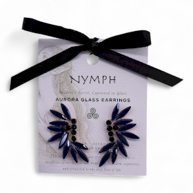 Königsblau - Vintage Glas - Feen - Ohrringe