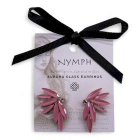 Rosenquarz - Vintage Glas - Feen - Ohrringe