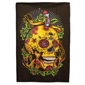 Wandbild aus Baumwolle (70 x 110 cm) – Totenkopf „Dead of the Dead“