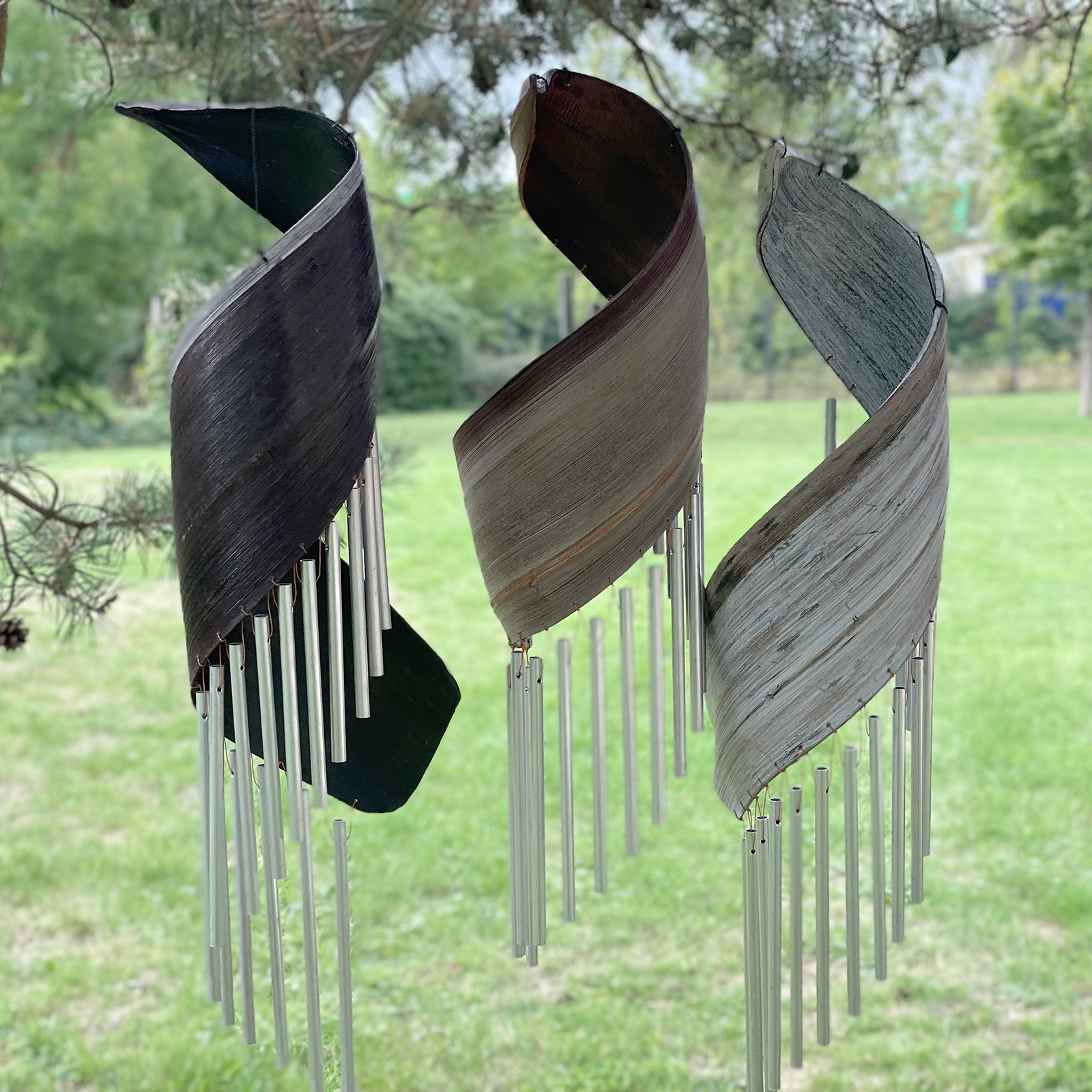 Kokosblatt-Windspiele